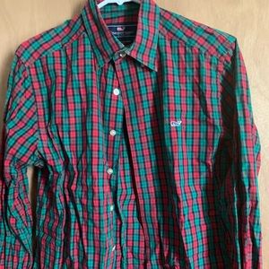 Vineyard Vines Christmas plaid Dress shirt